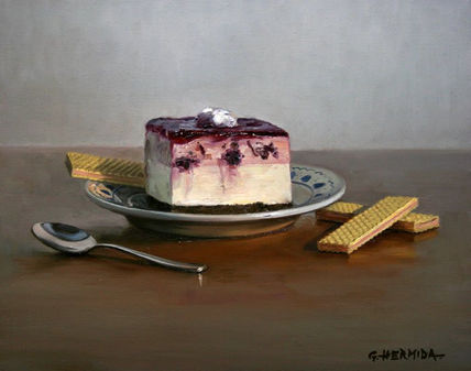 Postre de frambuesas