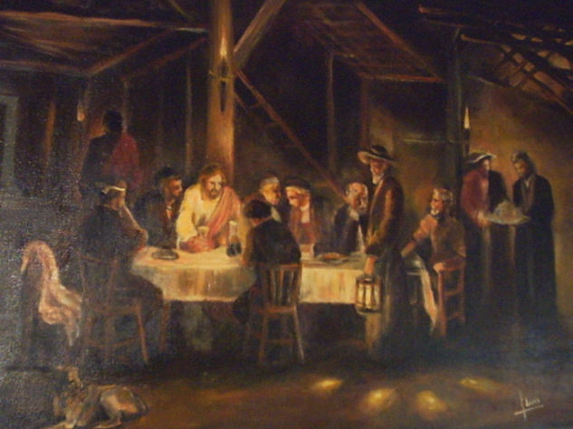 La última cena Oil Canvas Figure Painting