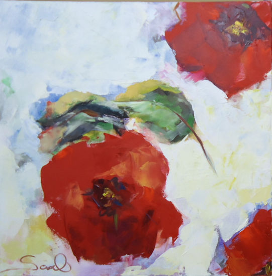 poppies I Oil Canvas Floral Painting