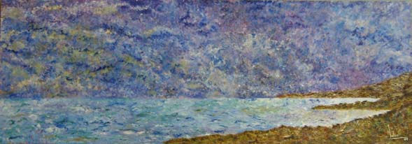 marina, paisaje, Borrasca