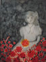 niña entre las flores