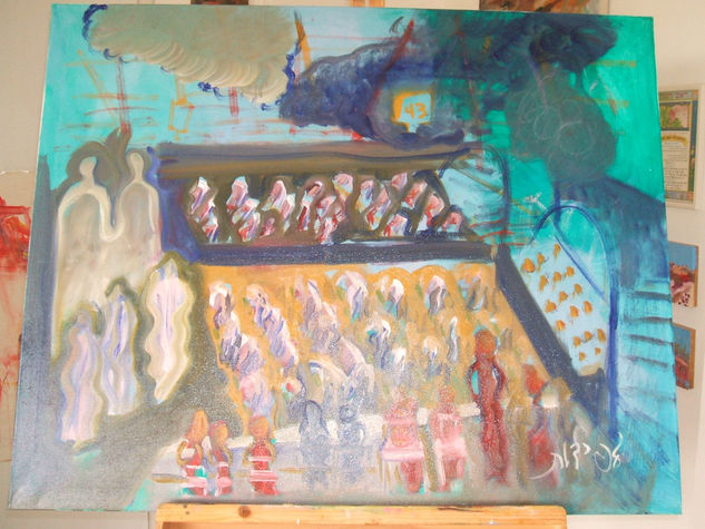 shabbat Oil Canvas Figure Painting