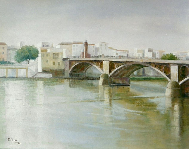 Puente de Triana Óleo Lienzo Paisaje