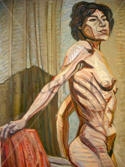 Modelo LU Oil Panel Figure Painting