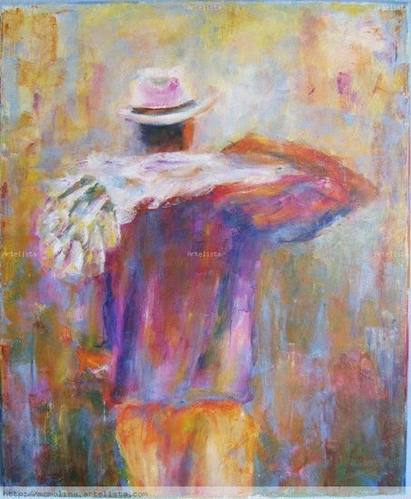 flores Oil Canvas Figure Painting