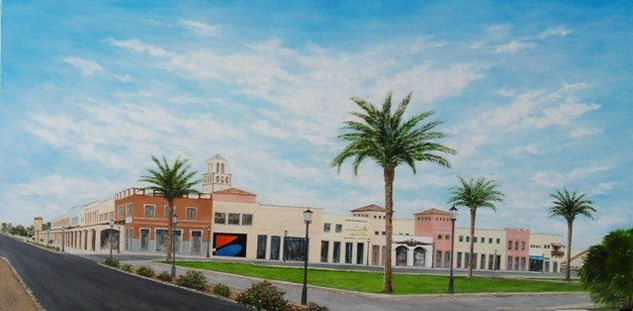 Centro Comercial el Campanario (Fuerteventura) Oil Canvas Landscaping