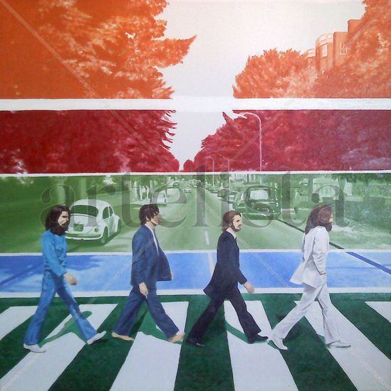 abbey road colorful Oil Canvas Others