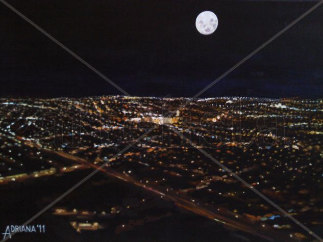 NOCHE EN CHIHUAHUA Oil Canvas Landscaping