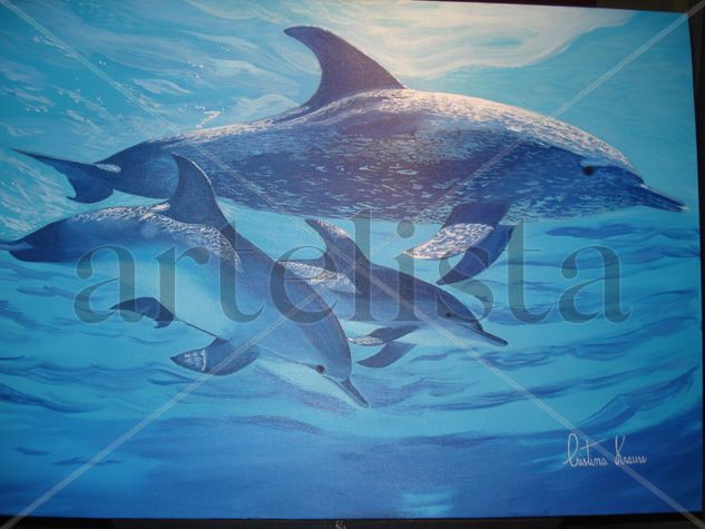 Dolphins Acrylic Textile Animals