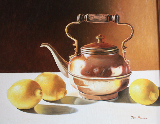 tetera con limones