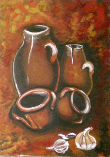 Tinajas antiguas Acrylic Canvas Still Life Paintings