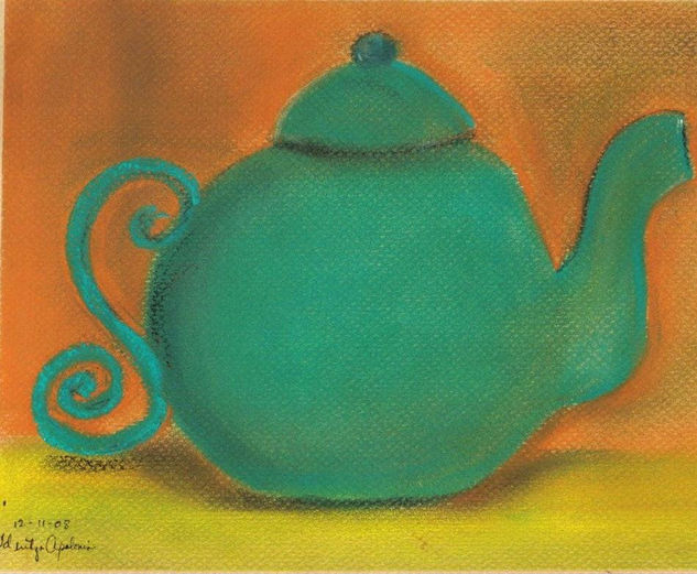 Quien lleva una turquesa no conoce la pobreza Pastel Paper Still Life Paintings