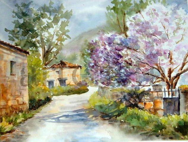 Moradillo de Sedano Watercolour Paper Landscaping