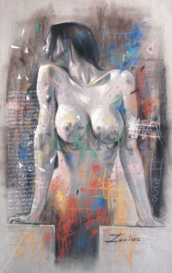 NO VES MIS MANOS... Pastel Card Nude Paintings