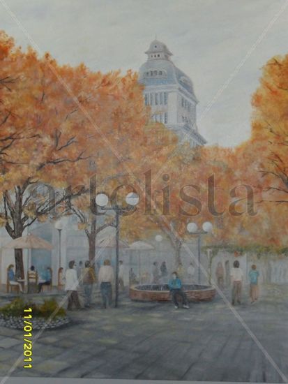 peatonal de Mendoza Oil Canvas Landscaping