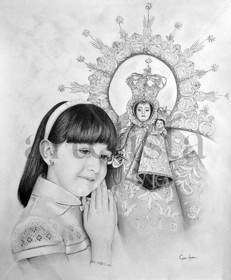 Marta y la Virgen de la Victoria Carboncillo