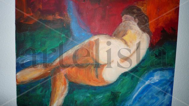 Nue couchée Acrylic Textile Nude Paintings