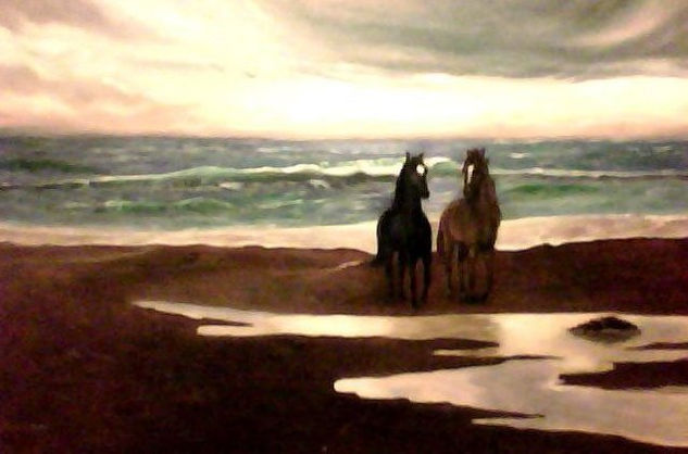 En Libertad Oil Canvas Marine Painting