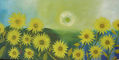 atardecer con girasoles