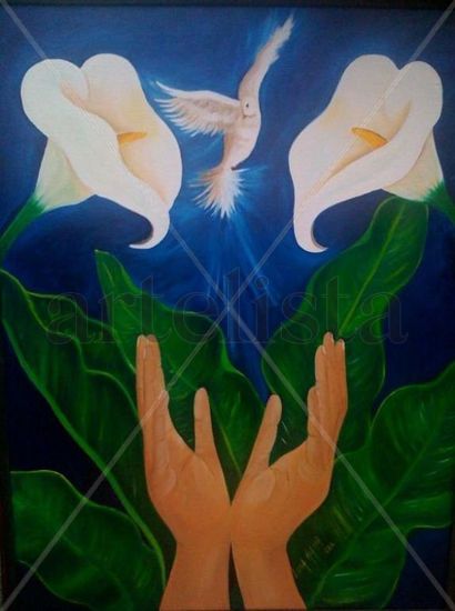 Amor y Libertad Oil Canvas Landscaping