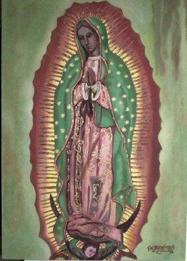 Guadalupe Oil Canvas Figure Painting