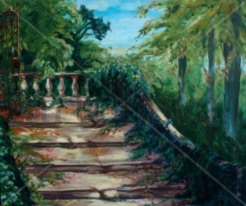 Paisaje de Sobrón Oil Canvas Landscaping