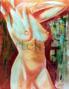 La sensualidad y el erotismo en la mujer_7 Acrylic Textile Nude Paintings