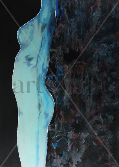 geral d azul Acrylic Canvas Nude Paintings