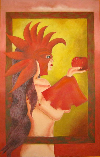 MUJER Y MANZANA Oil Canvas Others