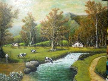 Paisaje navarro en otoño Oil Canvas Landscaping