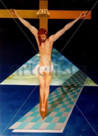 "Cristo" Oil Canvas Figure Painting