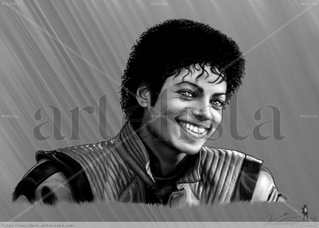 Retrato de Michael Jackson.