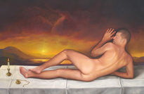 Nude on a painting