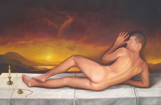 Nude on a painting Óleo Lienzo Desnudos