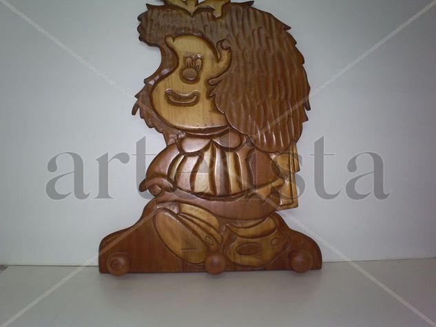 MAFALDA. PERCHA INFANTIL. Wood Figurative