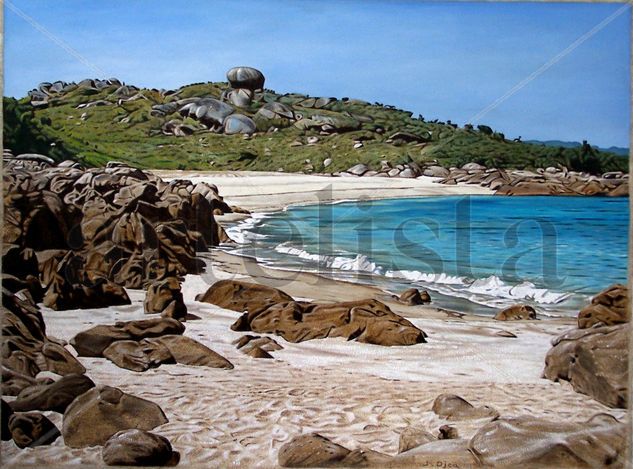 Rocas en la playa Óleo Lienzo Paisaje