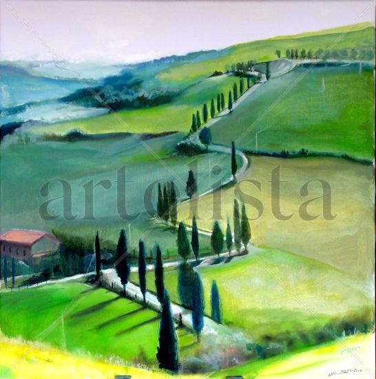 Recorriendo la Toscana Oil Canvas Landscaping