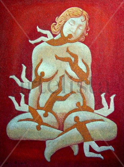 Eros Oil Panel Nude Paintings