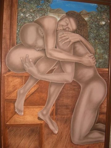 PASION NEGRA Óleo Lienzo Desnudos