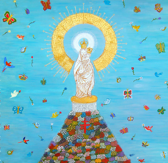 Virgen del Pilar . Zaragoza Oil Canvas Others