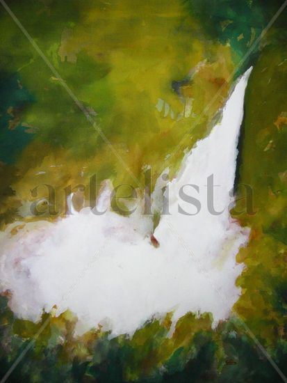 Cascada Huilo-Huilo (Chile) Acrylic Canvas Landscaping