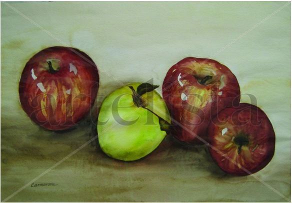 Manzanas Watercolour Paper Still Life Paintings