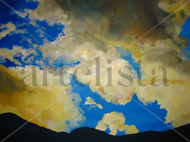 NUBES EN MOVIMIENTO Acrylic Canvas Landscaping