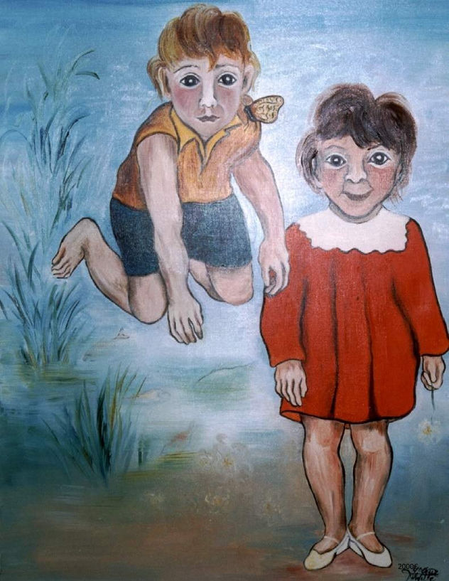 niño jugando en el agua
