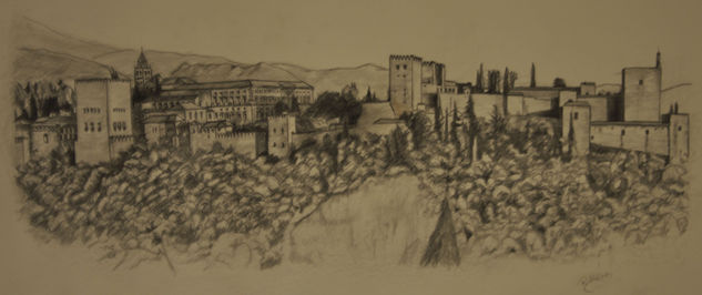 alhambra de granada Pencil