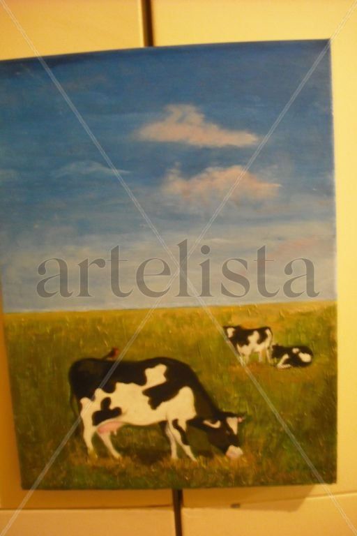 Vaquitas pastando