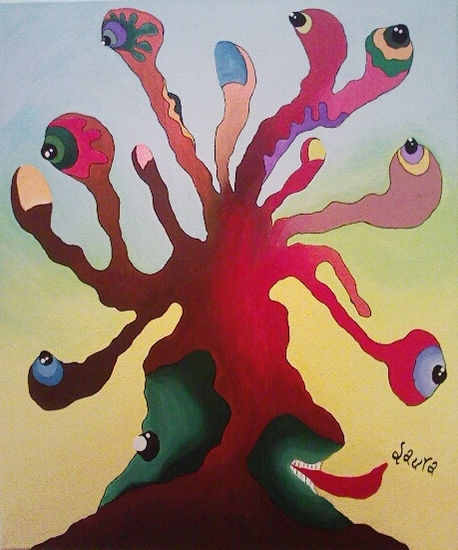 ARBOL CON GENTE Acrylic Canvas Others