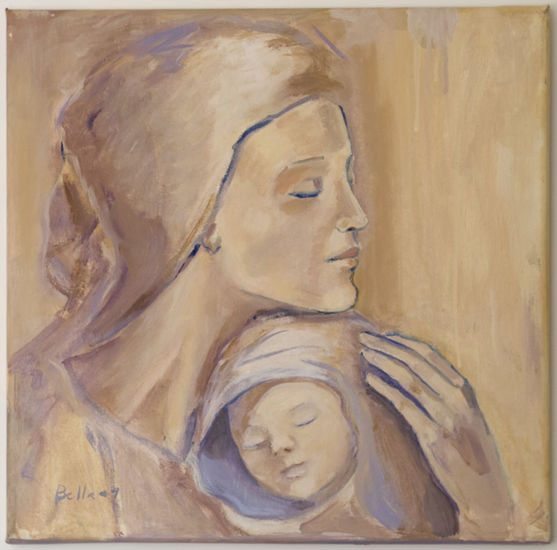 Mujer con niño Oil Canvas Figure Painting