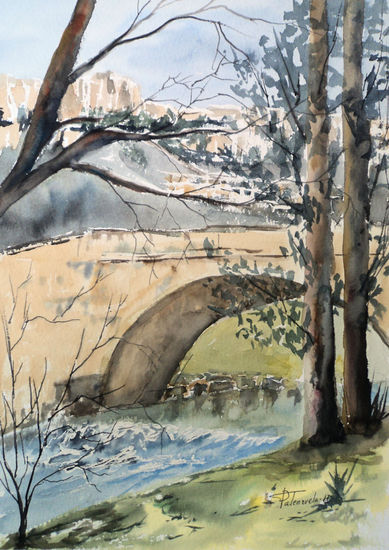 Puente de Valdelateja Watercolour Paper Landscaping