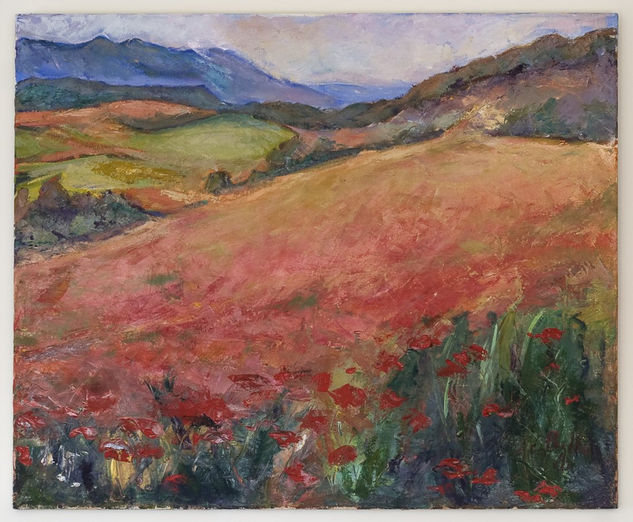 Paisaje en rojos Oil Canvas Landscaping